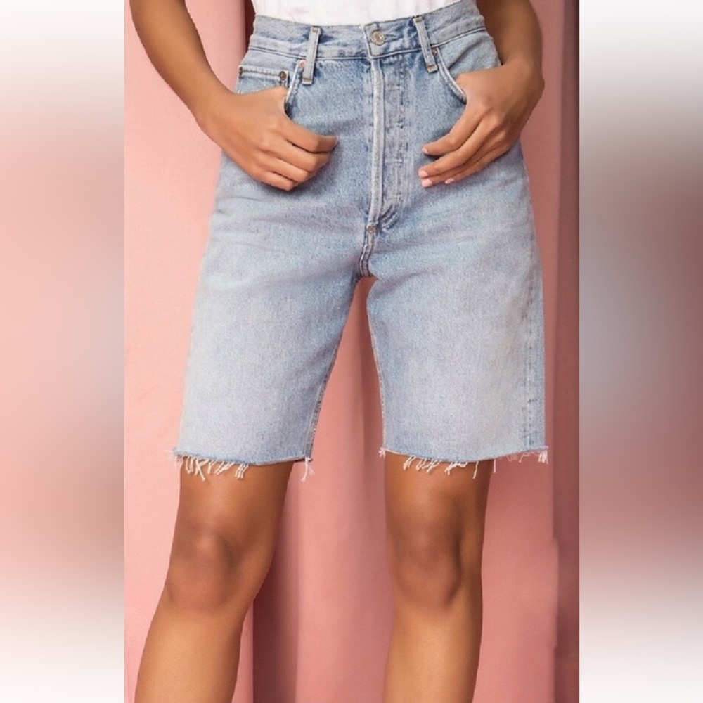 AGOLDE 90’s High Waist Bermuda Jean Shorts-EUC!!